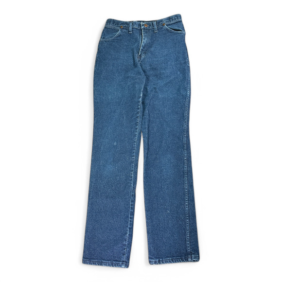 Vintage Wrangler Jeans Womens 14 30x32 Blue Dark Wash Straight USA Made 90s - Picture 1 of 11
